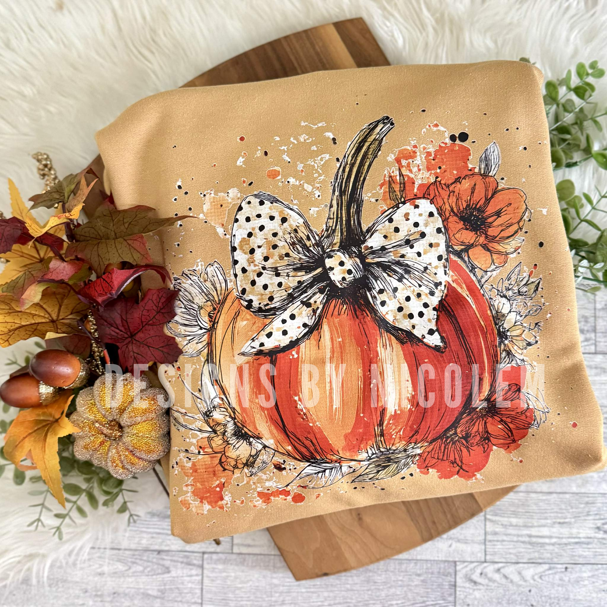 POLKA DOT BOW PUMPKIN