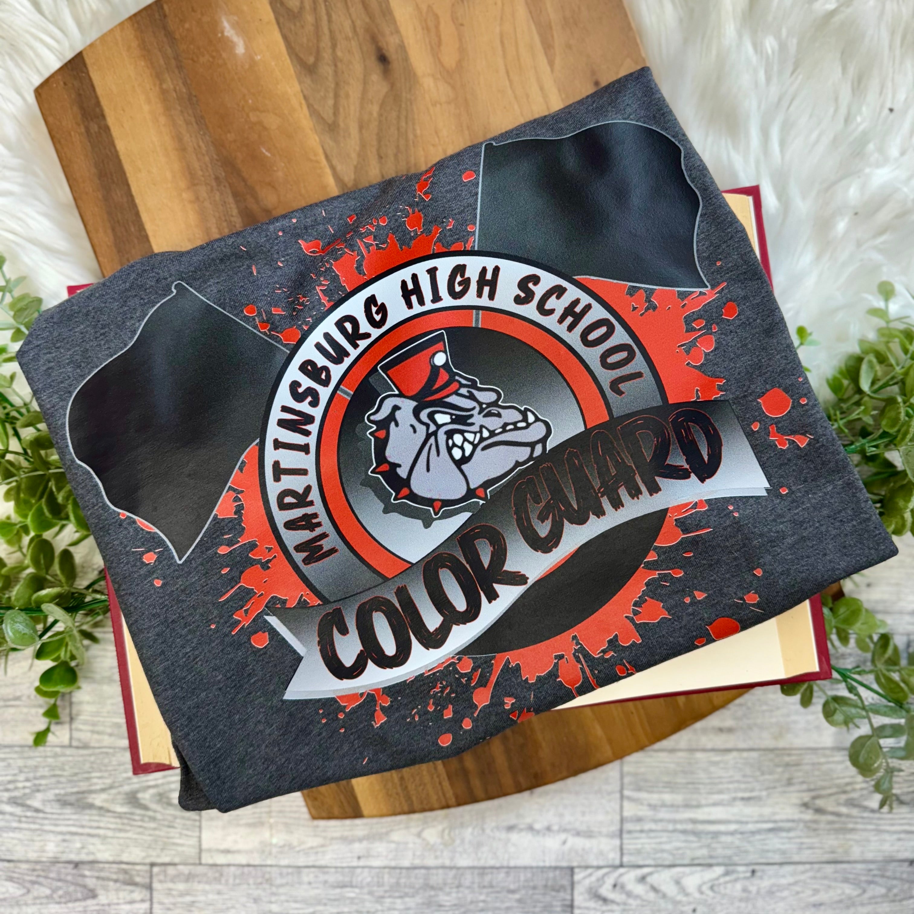 MHS BULLDOG BAND COLOR GUARD LOGO