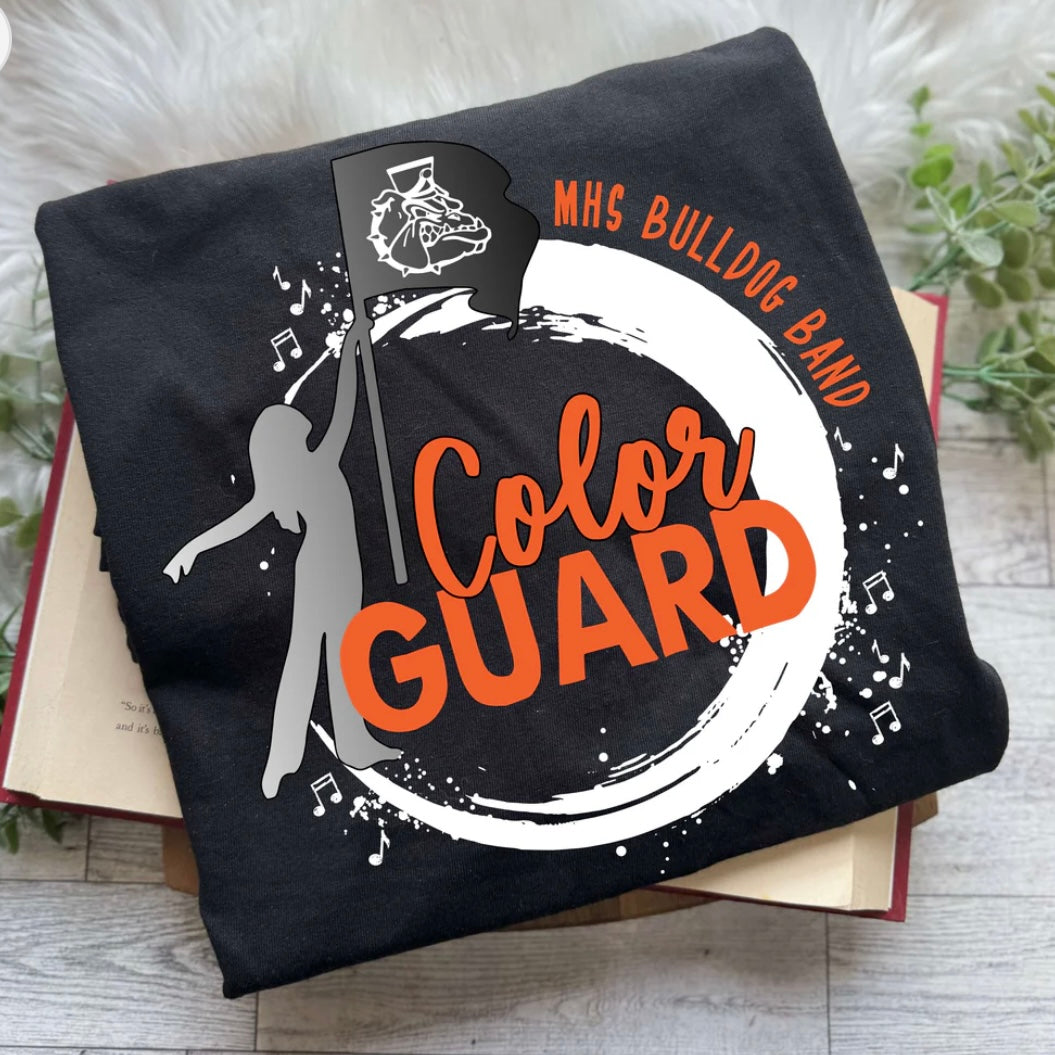 MHS BULLDOG BAND COLOR GUARD SWIRL