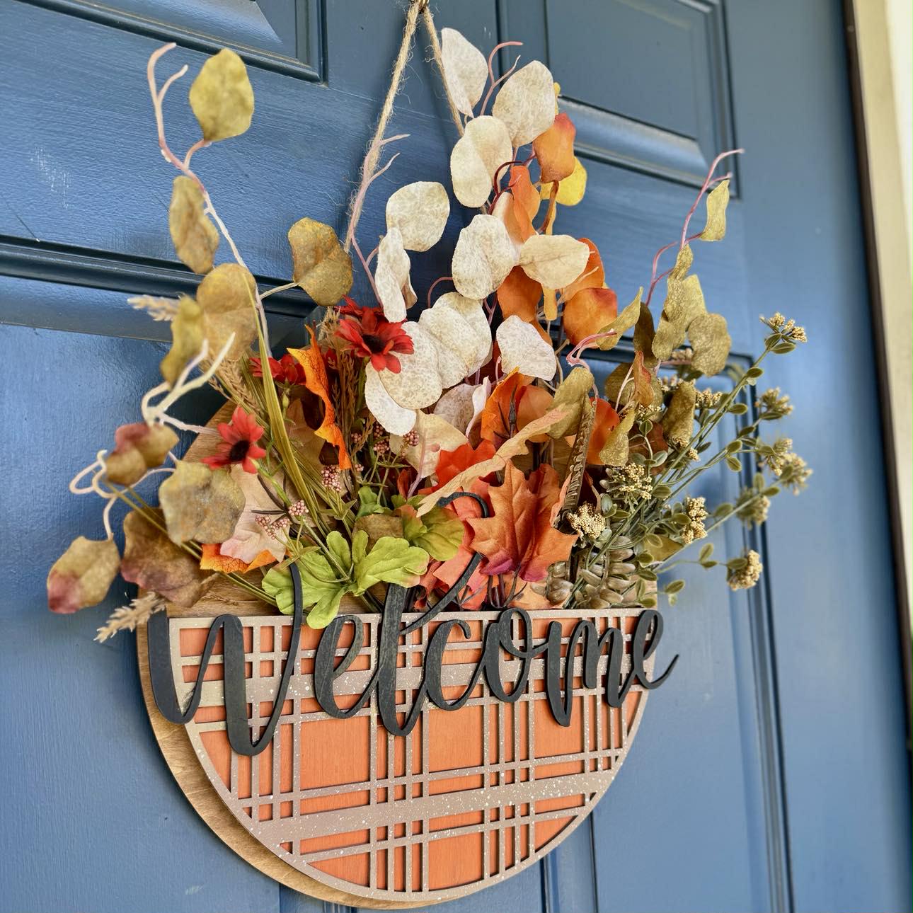 FLOWER HOLDER WELCOME DOOR HANGER